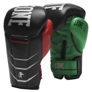 Image de LEONE 1947 Revo Performance Gants de Boxe Unisexe pour Adultes, Noir/Rouge/Vert, 16 oz