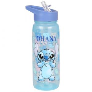 DISNEY Stitch Bouteille bleue avec embout et poignée bouteille scolaire pour filles 600ml