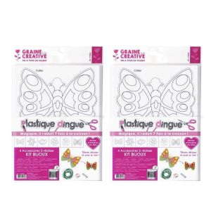 Graine Créative Kit 4 feuilles de plastique fou - bijoux