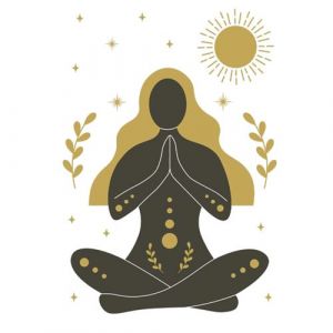 SUD TRADING Sticker mural Femme Chakras