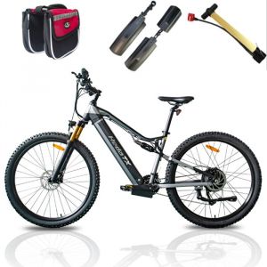 V&eacute;lo &eacute;lectrique Hedatx TX19 29'', moteur 1000W, batterie 19.2AH, 27 vitesses, freins hydrauliques, suspension int&eacute;grale, Gris
