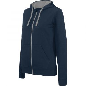 Kariban Sweat à Capuche Contrastée S Navy / Grey