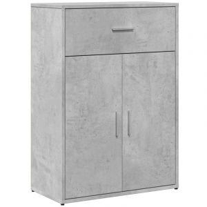VidaXL Buffet gris b&eacute;ton 60x30x84 cm bois d'ing&eacute;nierie, armoire de rangement, meuble d'entr&eacute;e, meuble d'appoint, meuble de rangement de cuisine