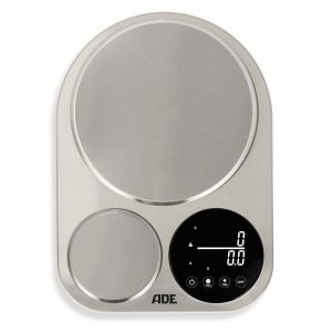 Ade Balance De Cuisine Electronique Avec 2 Plateformes 5kg/1g & 500g/0,1g Balance De Pr&eacute;cision &Agrave; 0,1g Pr&egrave;s Pour La Cuisine C