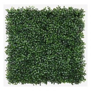 Haie artificielle panneau 50x50cm buis d&eacute;coratif pour jardin Virgat
