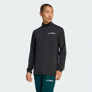 Adidas Terrex XPR Half-Zip Maillot De Course Hommes - Noir, Taille L