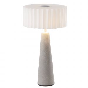 Lumisky Lampe de table sans fil LED BLOK Gris Ciment H30cm