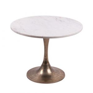Table passion Table en marbre blanc Paros 59 cm - Blanc - Marbre