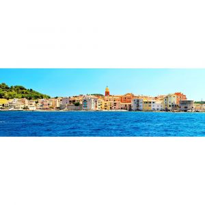 Ceanothe Tableau sur toile Saint-Tropez vue de la mer 45x135 cm