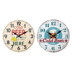 Signes Grimalt Horloge By SIGRIS Bière murale murale SET 2u Vin Et Bière 022209 Multicolore