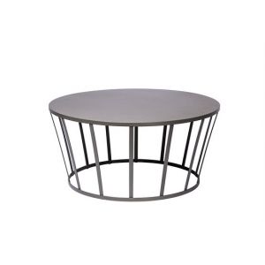 Image de Petite friture Table basse Hollo / Ø 70 x H 33 cm anthracite en métal