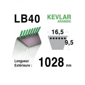 Universel Courroie lb40 - 16,5 mm x 1028 mm