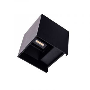 Optonica Applique led Murale 6W Noire Étanche IP54 - Blanc Naturel 4000K