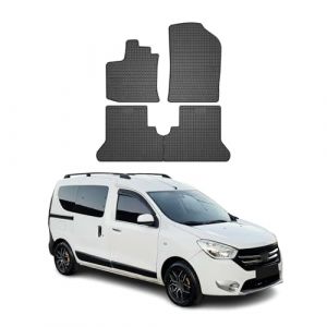 Omac Tapis de Sol Compatible avec Dacia Dokker 2012-2021 Caoutchouc Noir
