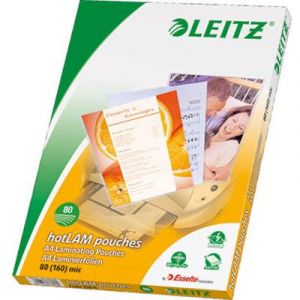 Leitz 33818 Pack de 100 pochettes de plastification A4 80µ