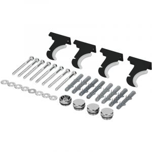 LuxeBath Support pour Radiateur Design Panneau de Salle de Bain - Noir Mat - Mat&eacute;riel de