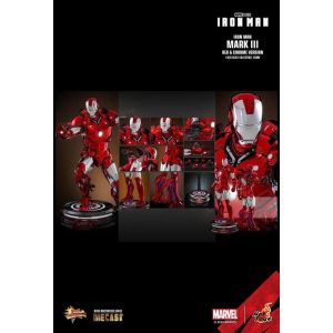 Hot Toys Figurine MMS744D64 - Marvel Comics - Iron Man - Iron Man Mark III Red & Chrome Version