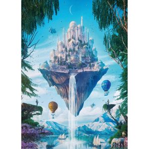 Heye Puzzle 1000 pièces : île céleste villes du futur