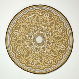 Tapis d'extérieur rond multicolore Rae 180 cm - Homescapes