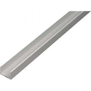 Alberts 030166 Profilé en U | à autoserrage | aluminium, anodisé, couleur argent | 1000 x 10,9 x 10 mm