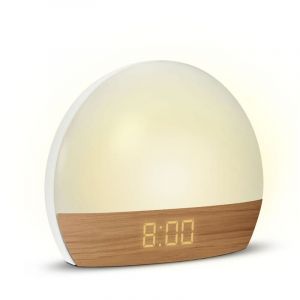 Metronic Réveil simulateur d'aube effet bois