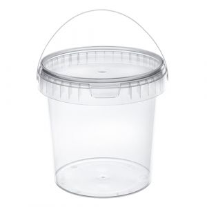 Garronda Seau avec Couvercle 1 L pour Le Stockage de Produits Alimentaires et Chimiques 1 Pièce Transparent GD-0072