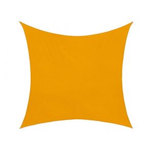 Jarolift Voile d'ombrage | Toile d'ombrage | Carré | Tissu imperméable à l'eau | 360 x 360 cm, jaune