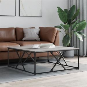 VidaXL Table basse sonoma gris 100x100x40 cm bois d'ingénierie