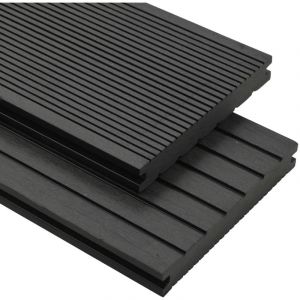 Image de VidaXL Panneaux de terrasse solides et accessoires WPC 20m² 2,2 m Noir