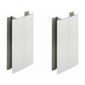 Cyclingcolors 2x Jonction de plinthe 100mm blanc mat multi angle Angulaire Coin Cuisine Raccord Connecteur Pied de meuble Profil PVC Plastique Finition