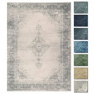 Vintage Tapis Couloir Creme 155 X 225 cm, Tapis Berere Poils Courts Lavable, Tapis Ethnique