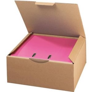 10 Boites Postales &agrave; tirettes marrons : 200 X 140 X 75 mm Petite Cannelure