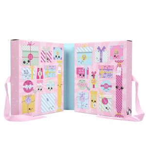 THE CONCEPT FACTORY, BO0186, Calendrier Kawaii avec Surprises Quotidiennes, Animaux Mignons et Accessoires de Papeterie, Parfait pour Noël - Multicolore, 19x13x25 cm