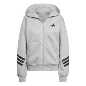 Sweatshirt &agrave; capuche full zip femme adidas Future Icons 3-Stripes
