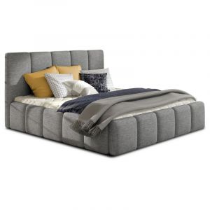 Lit coffre 180x200 sommier inclus Klaus Gris