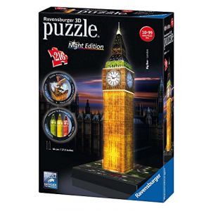 Image de Ravensburger – Puzzle 3D – Big Ben de Nuit – 216 Pièces