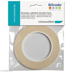 Artémio Ruban adhésif double-face - 12 mm x 50 m