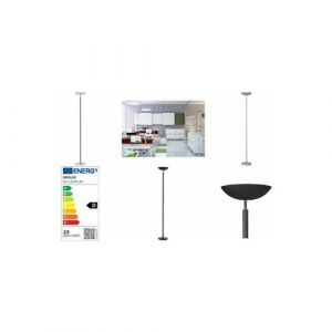 Unilux Lampadaire &agrave; LED DELY 2.0, dimmable, gris m&eacute;tallis&eacute;