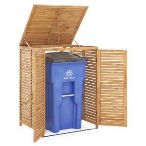 Coast Wooden Waste and Tool Storage 120L for Outdoors - Natural - 86 x 70 x 114 cm