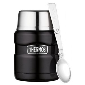 Thermos Porte-Aliments en Acier Inoxydable - 470 ML, Acier Inoxydable, Noir Mat, 0,47 l