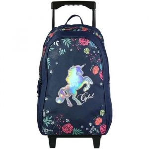 BAGTROTTER Sac à dos à roulettes 45 cm Cybel Cheval Licorne Bleu