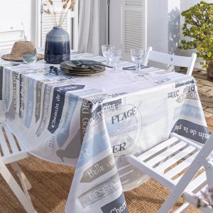 Nappe 140x200 gris en pvc