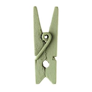 Ruedelafete Sachet de 24 MINI-Pinces en bois, Sauge