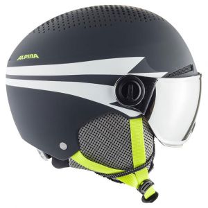 Alpina Visor Zupo 51-55cm Kids, charcoal/neon matt Casques ski & snowboard