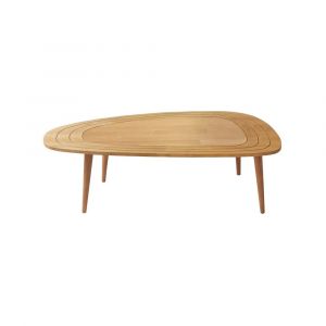 Dmora - Table basse Dgalluzz, Table basse, Porte-revues pour canapé, Etagère de salon, 115x50h38 cm, Chêne