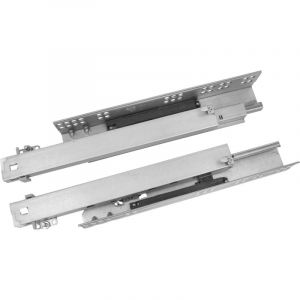 Amig - Lot de 2 glissières coulissantes mod.45 en acier zingué pour meuble, commode ou armoire | Extraction totale, fermeture automatique et ouverture par pression | Résistance : 25 kg/paire |