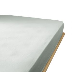 Drap housse gaze de coton unie 160x200 cm
