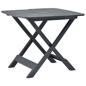 Image de VidaXL Table pliable de jardin Anthracite 79x72x70 cm Plastique