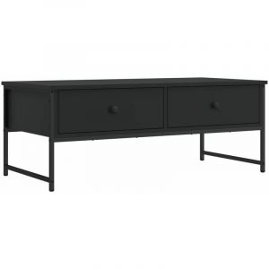 VidaXL Table basse noir 101x49x39,5 cm bois d'ingénierie