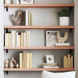 VidaXL Étagère Murale, Dessus de Table avec Bord Vivant, Tablette Suspendue Flottante, Rustique, Marron Clair Bois Chêne Massif Traité